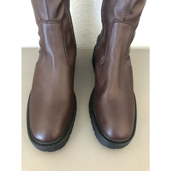 Sarto Studio Fera Brown Over the Knee Faux Leather Boot - 8.5M - Picture 5 of 8